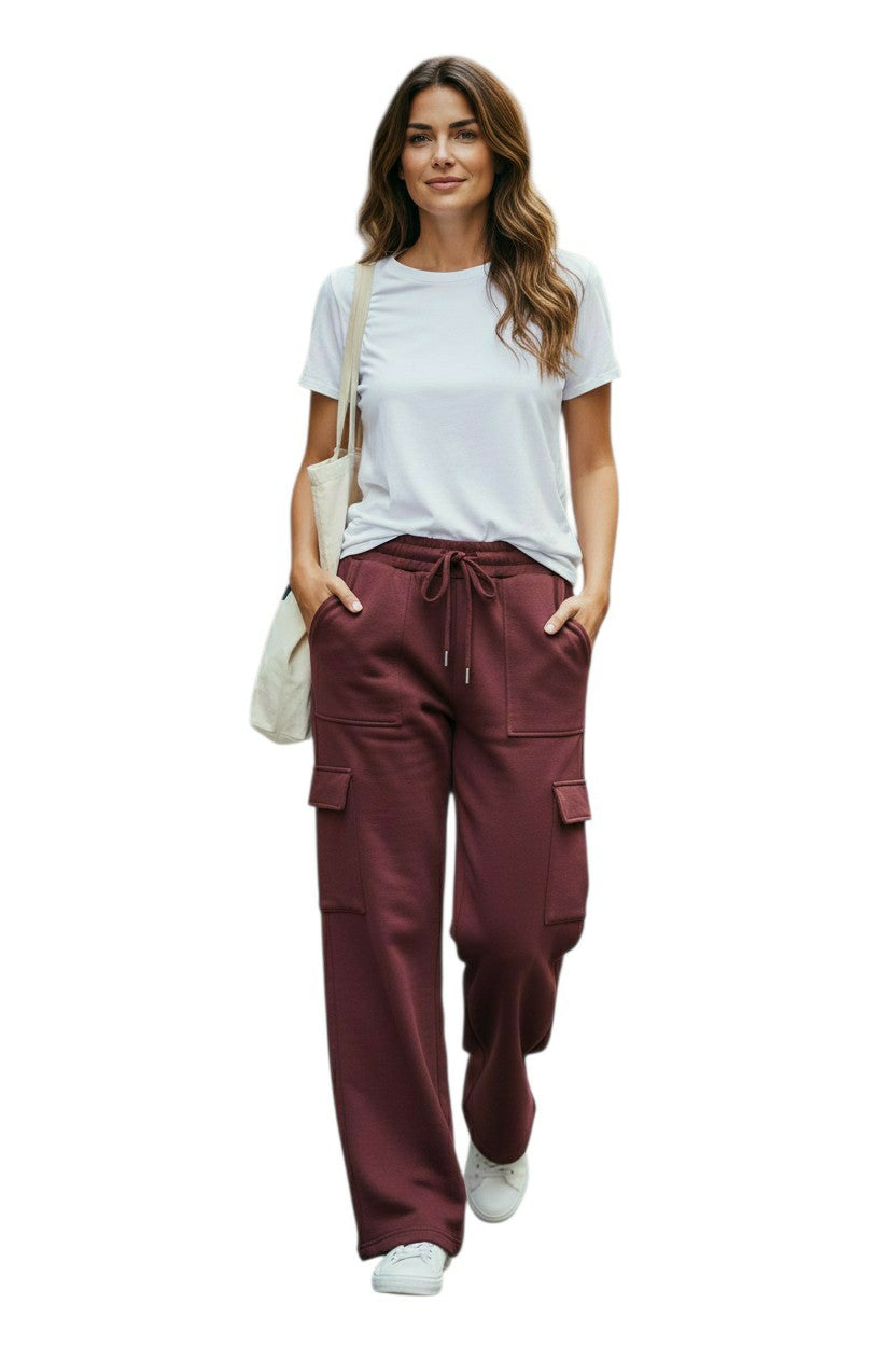 Pantalón cargo fuxcia