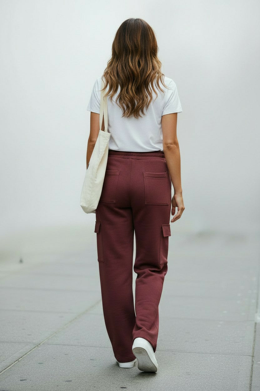 Pantalón cargo fuxcia